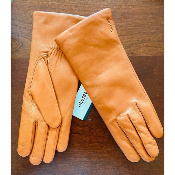 Hestra Womens Leather Hairsheep Gloves Size 6.5 Lined In Soft Wool New With Tags - Picture 2 of 8